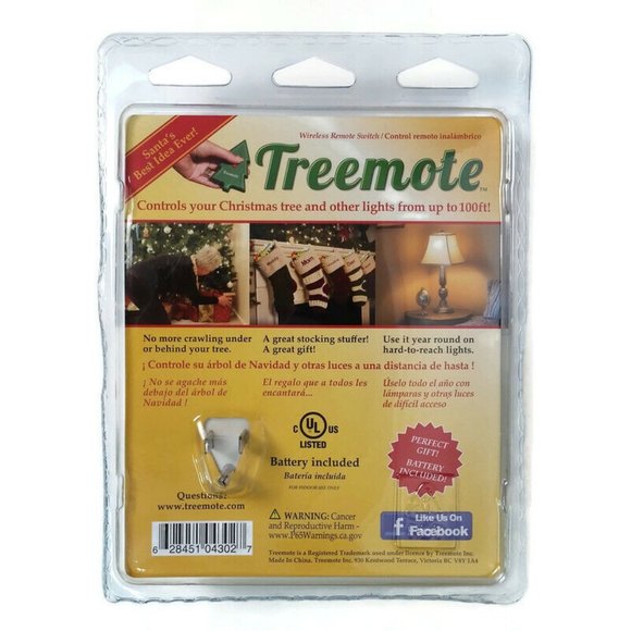 Treemote Holiday Treemote Wireless Remote Switch For Christmas Tree